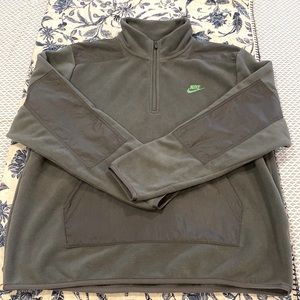 NIKE Fleece jacket, 1/4 zip, no hood, MEN’S size L, grey